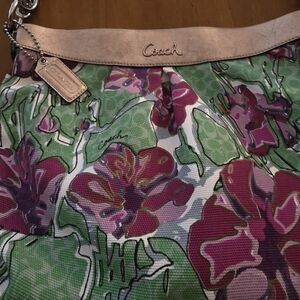 Coach Multicolor Floral Canvas Tote